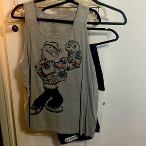 Grey Popeyes tank top